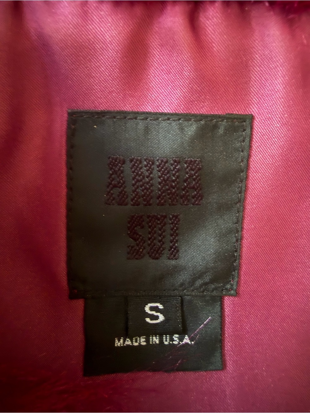 Vintage Anna Sui Embroidered Faux Fur Vest - size S - Picture 4 of 5